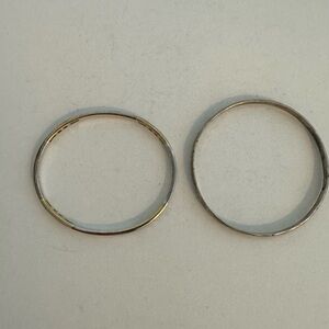 2 Sterling Silver Bangle Bracelets